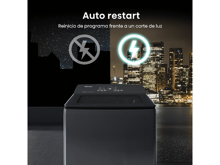 LAVADORA CARGA SUPERIOR HISENSE WT3I2123UT 21KG GRIS 15