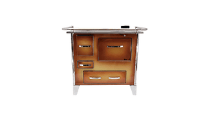 COCINA A LEÑA 4P MODELO MUEBLE 92×62 COLOR DIFUMADO + KIT INSTALACION