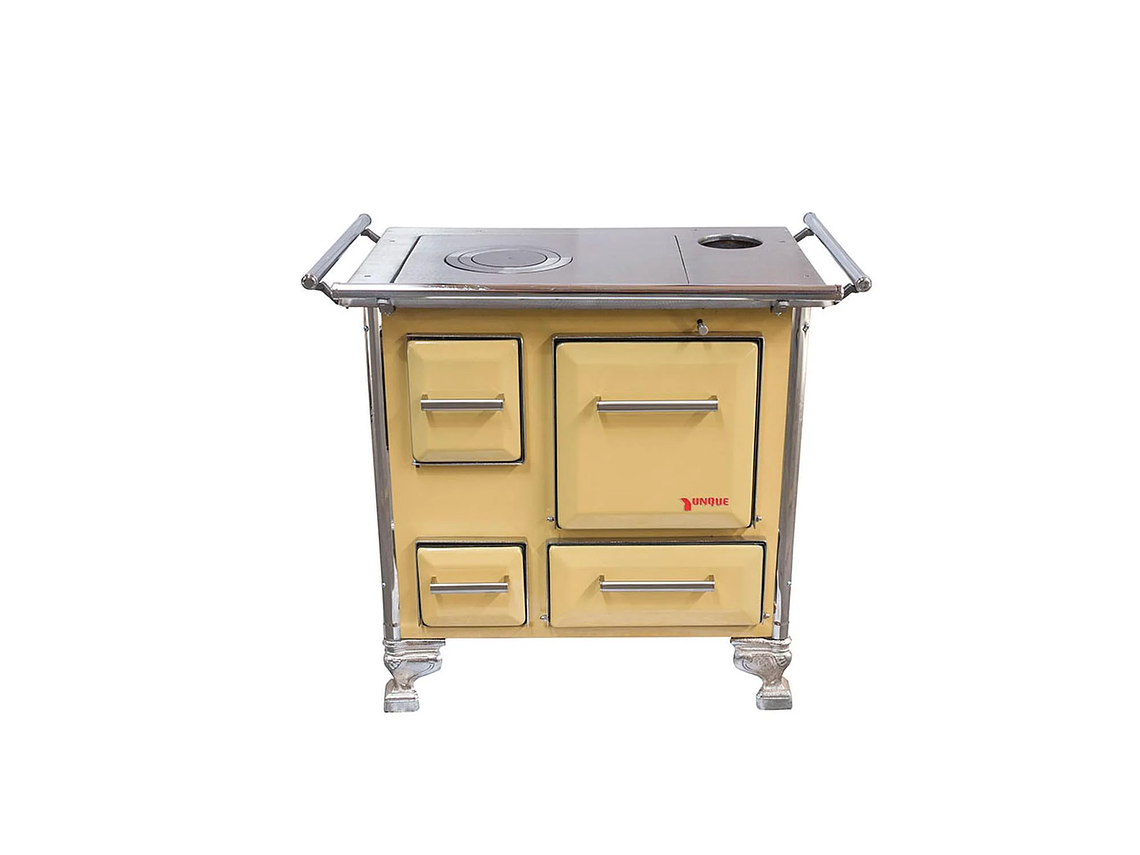 COCINA A LEÑA MUEBLE ENLOZADA YUNQUE 80X56 AMARILLA 1