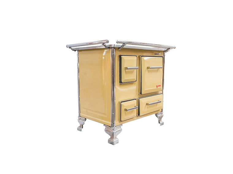 COCINA A LEÑA MUEBLE ENLOZADA YUNQUE 80X56 AMARILLA 2