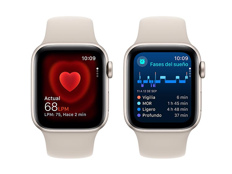 APPLE WATCH SE (GPS) - ALUMINIO BLANCO ESTELAR 40 MM - CORREA DEPORTIVA BLANCO ESTELAR - TALLA M/L 8