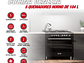 COCINA 5 QUEMADORES HORNO DE 104 LTS - Miniatura 2