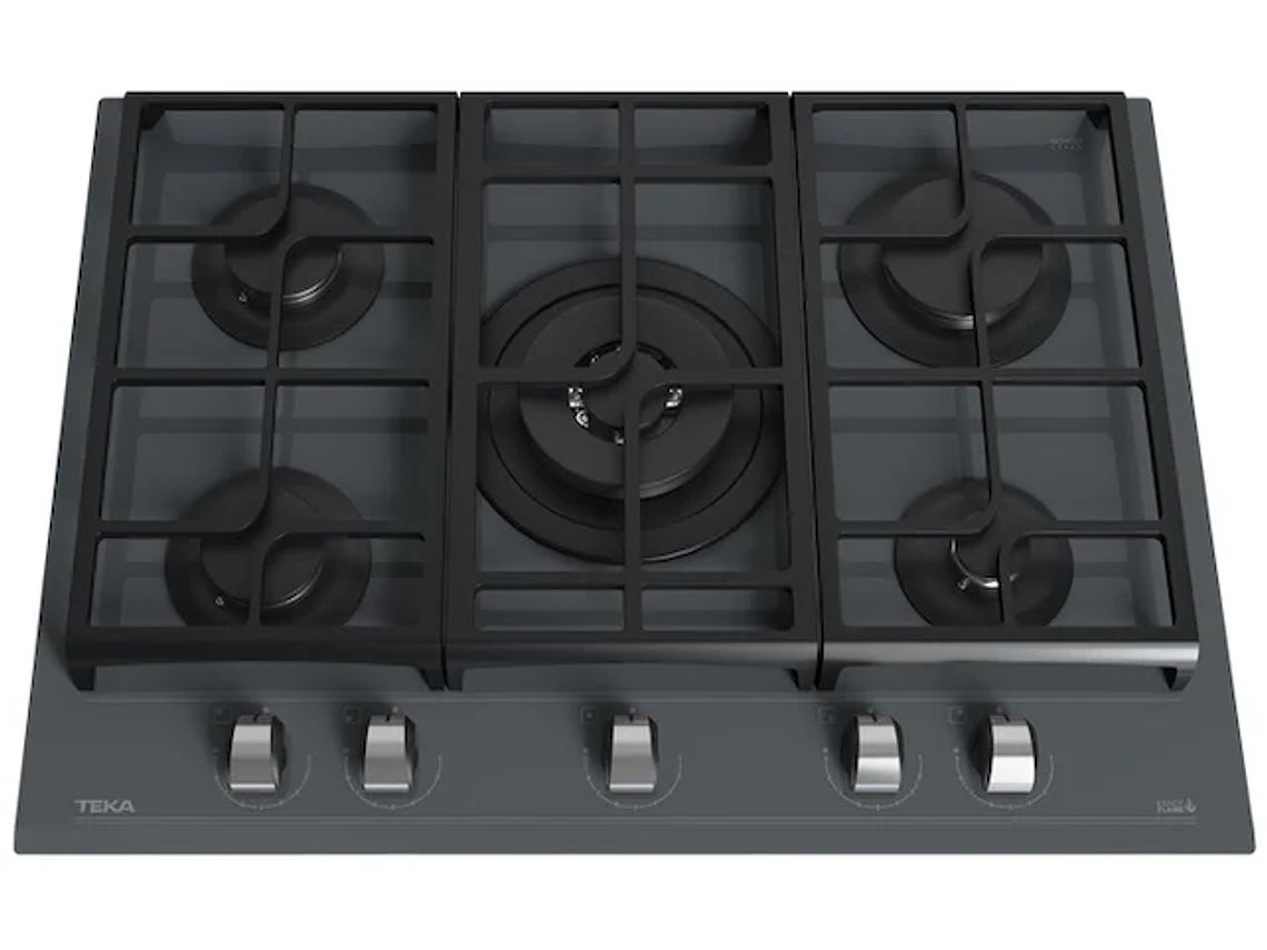 ENCIMERA CRISTAL GAS 5 QUEMADORES GZC 75330 XBB STONE GREY TEKA 3