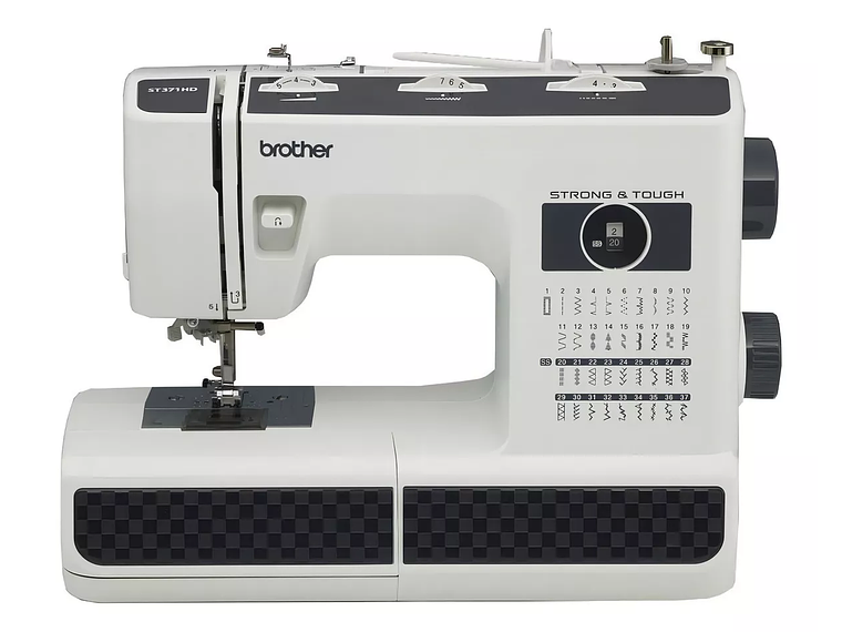 MÁQUINA DE COSER RECTA BROTHER STRONG AND TOUGH ST371HD PORTABLE BLANCA Y NEGRO 110V 1