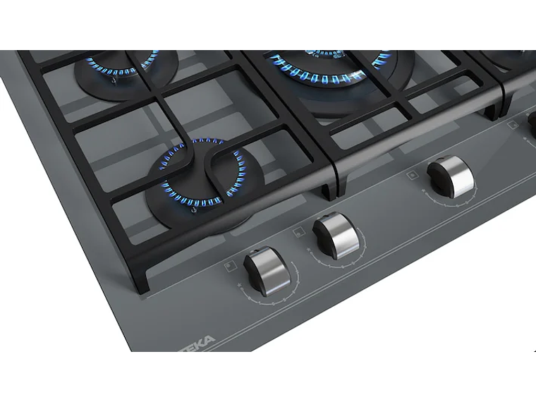 ENCIMERA CRISTAL GAS 5 QUEMADORES GZC 75330 XBB STONE GREY TEKA 6