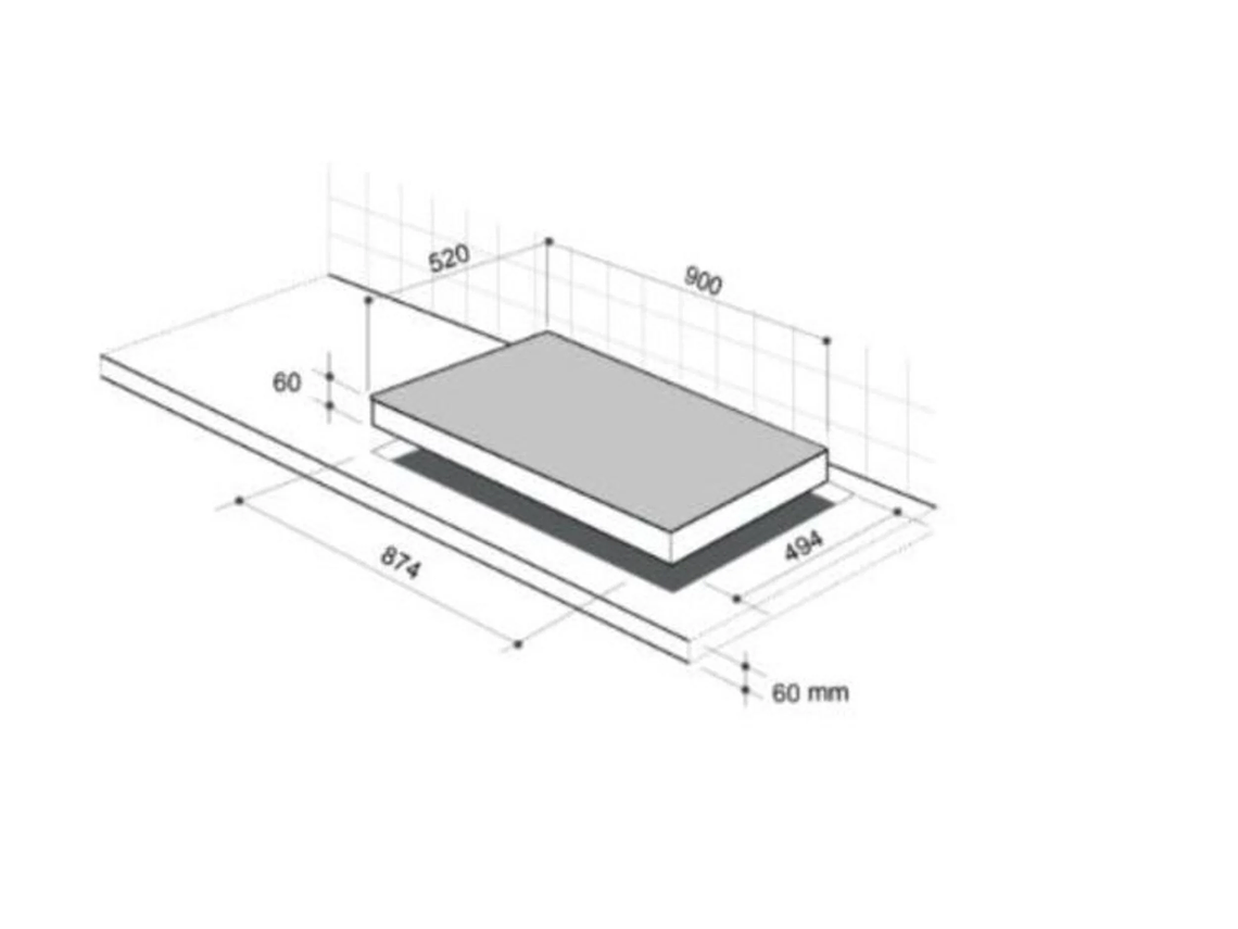 ENCIMERA INDUCCIÓN FDV DELUXE 5 FOCOS BLACK 3
