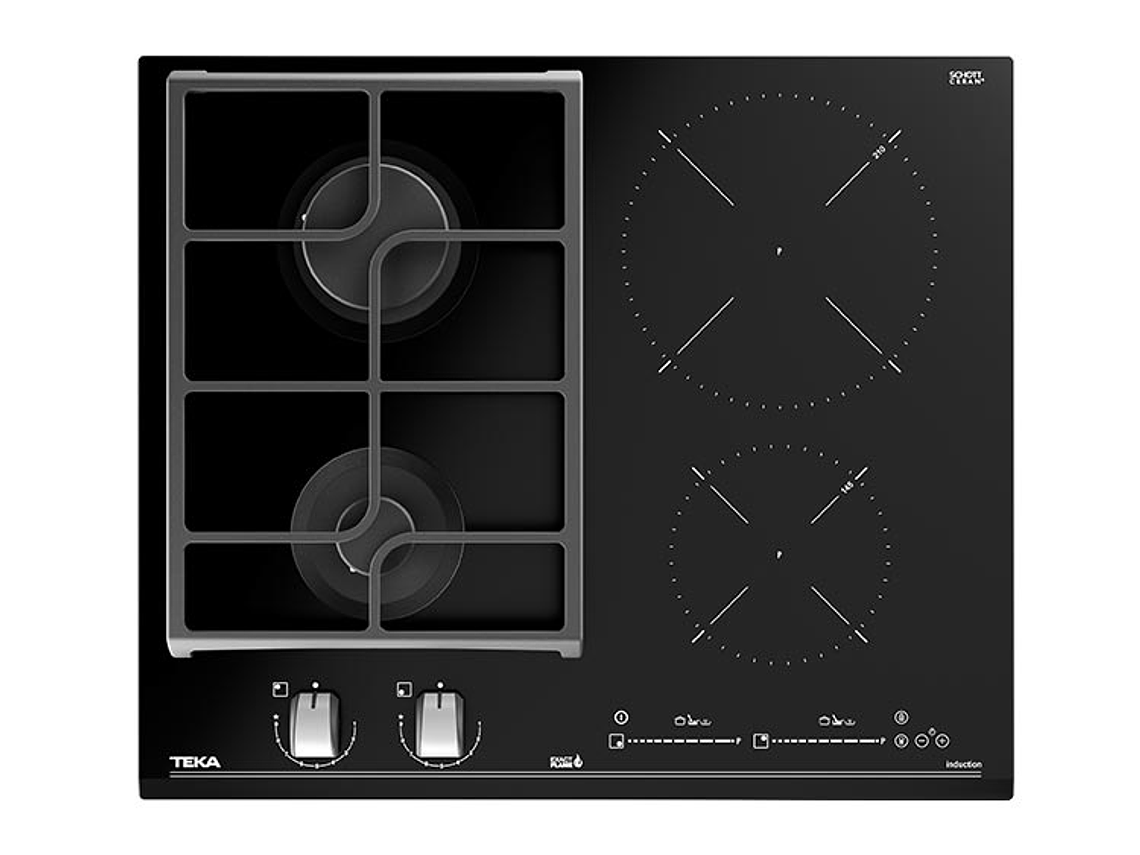 ENCIMERA GAS PLACAS DE INDUCCIÓN TEKA 4 PLATOS JZC 64322 2
