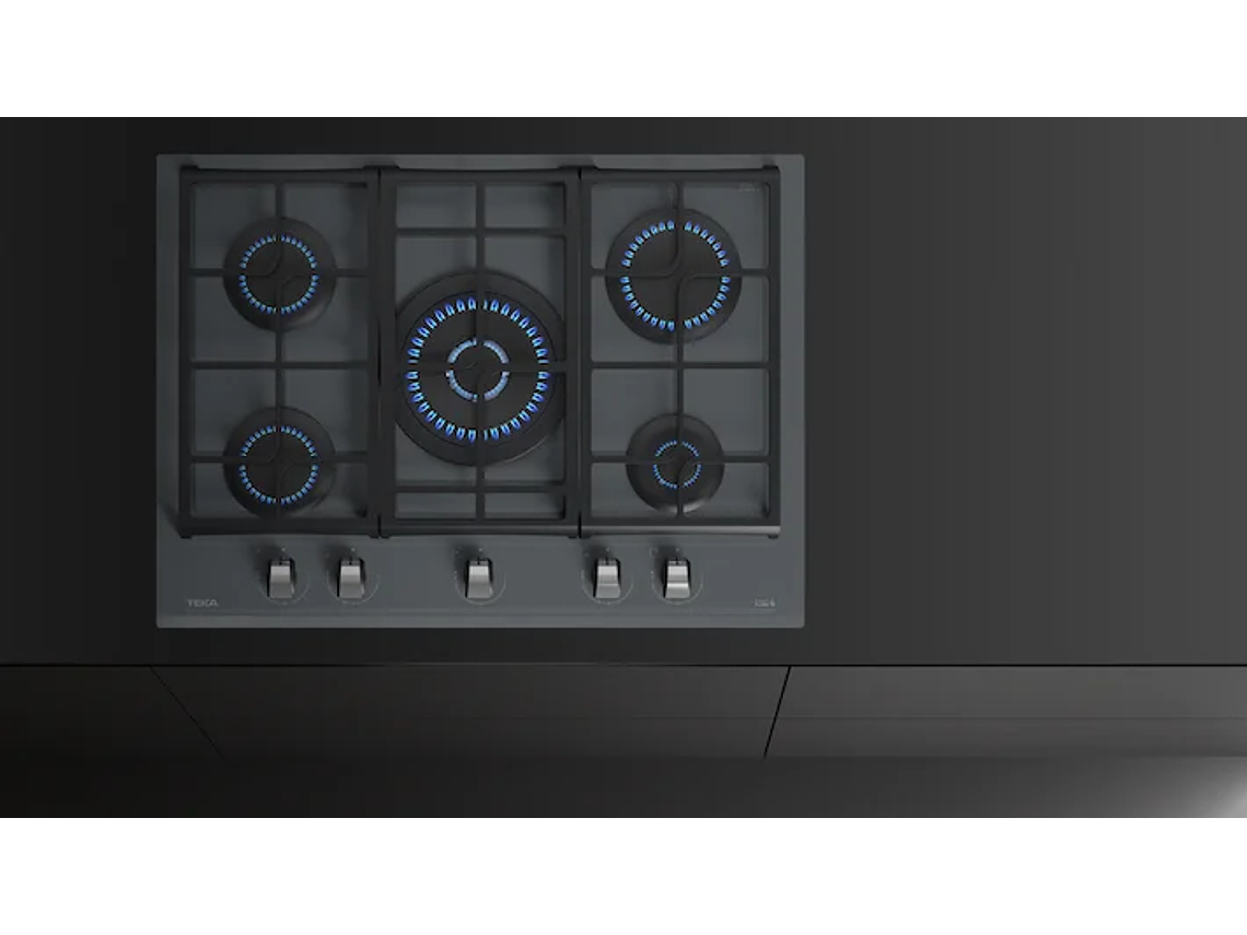 ENCIMERA CRISTAL GAS 5 QUEMADORES GZC 75330 XBB STONE GREY TEKA 8