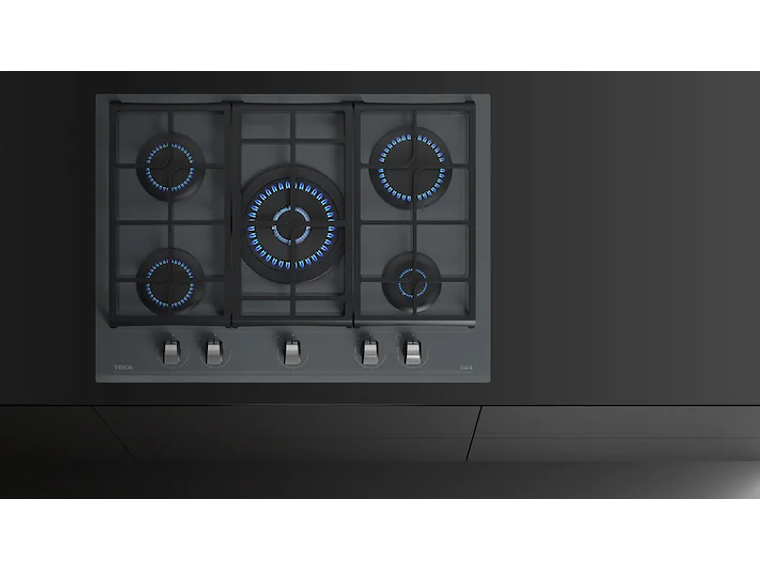 ENCIMERA CRISTAL GAS 5 QUEMADORES GZC 75330 XBB STONE GREY TEKA 8