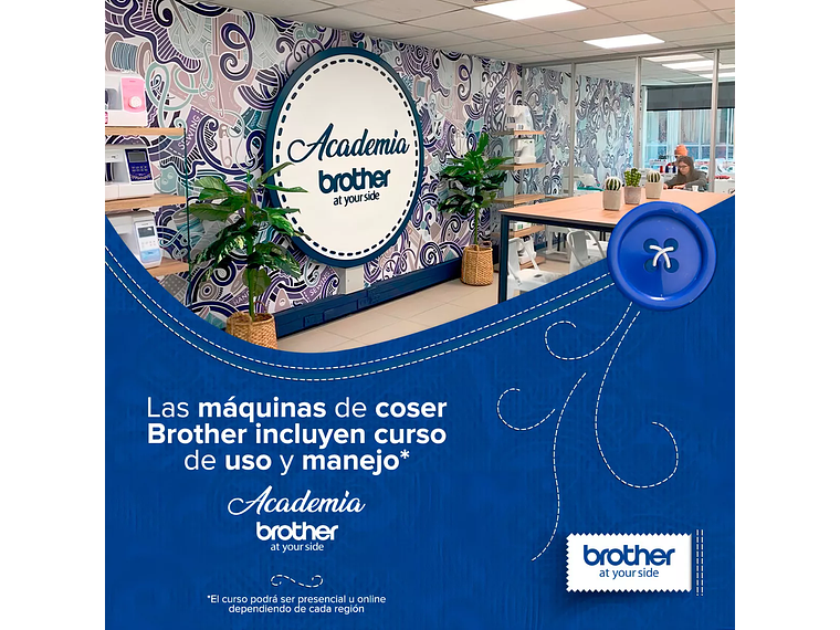 MÁQUINA DE COSER RECTA BROTHER STRONG AND TOUGH ST371HD PORTABLE BLANCA Y NEGRO 110V 5