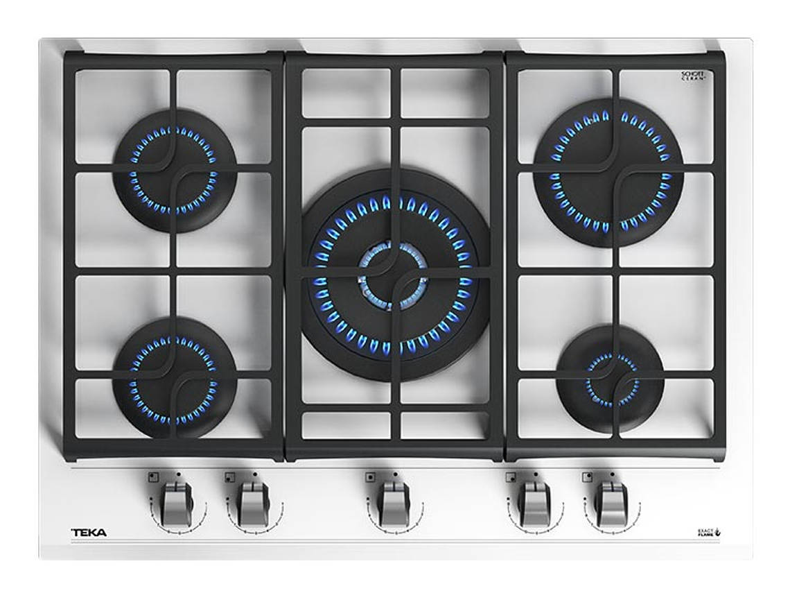 ENCIMERA GAS TEKA 5 PLATOS GZC 75330 XBB BUT W 1