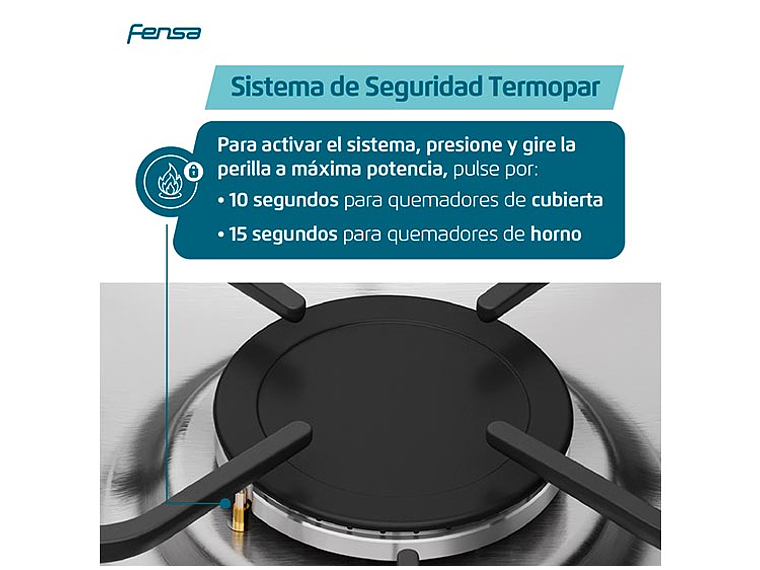 COCINA A GAS FENSA 5 PLATOS 76 DBT 6