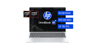 NOTEBOOK HP OMNIBOOK 7 AERO 13-BG1071LA AMD RYZEN AI 7 16GB RAM 512GB SSD 13.3”