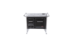 COCINA A LEÑA 4 PLATOS ENLOZADA NEGRA YUNQUE TRADICIONAL 80X56