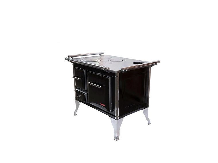 COCINA A LEÑA 4 PLATOS ENLOZADA NEGRA YUNQUE TRADICIONAL 80X56 2