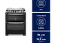 COCINA A GAS 5 PLATOS DOBLE HORNO TIMER DIGITAL 76DBA NEGRA - Miniatura 3