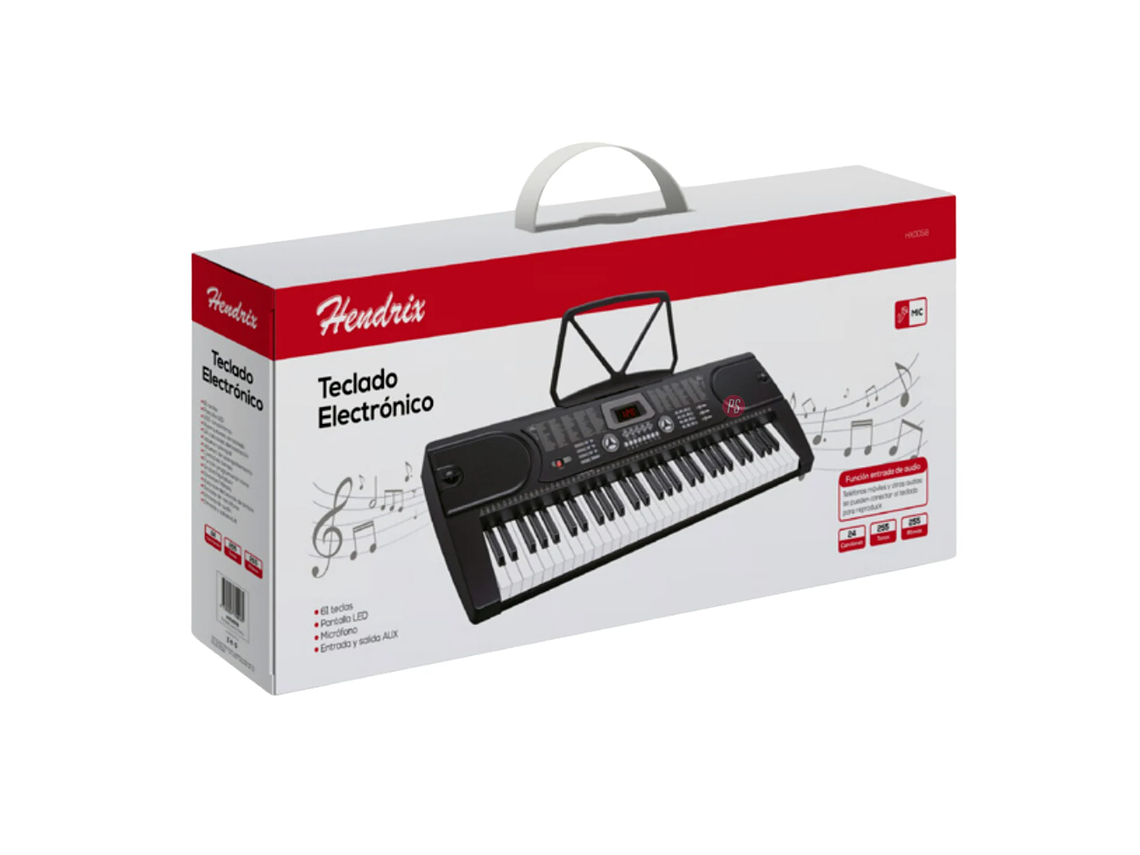 TECLADO MUSICAL ELECTRÓNICO 61 TECLAS CON MICRÓFONO - PS 5