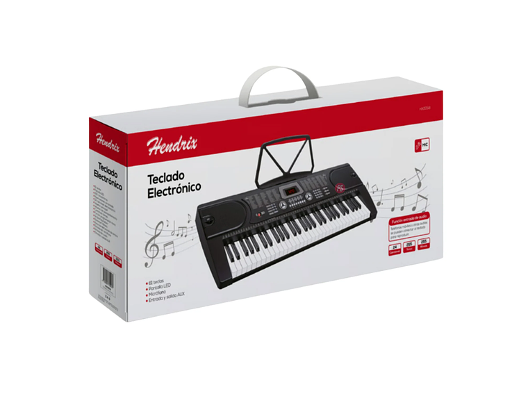 TECLADO MUSICAL ELECTRÓNICO 61 TECLAS CON MICRÓFONO - PS 5