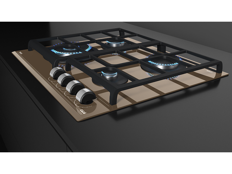 ENCIMERA CRISTAL GAS 4 QUEMADORES GZC-64320 XBB LONDON BRICK TEKA 9