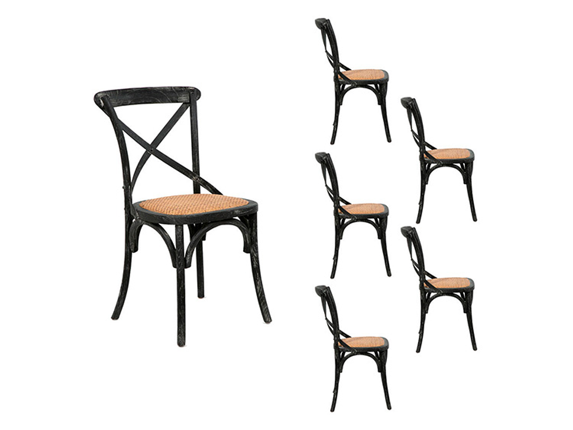 SET SILLAS COMEDOR SPAZZIO RETRO X6 1