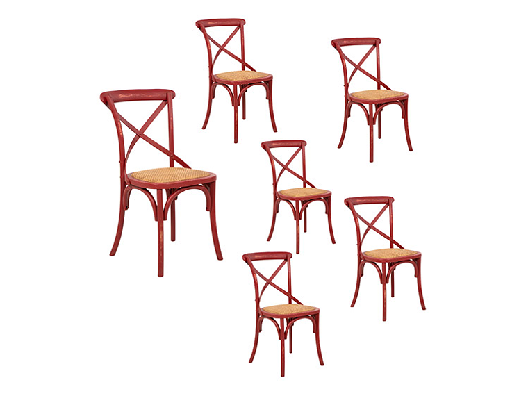 KIT 6 SILLAS SPAZZIO RETRO 1