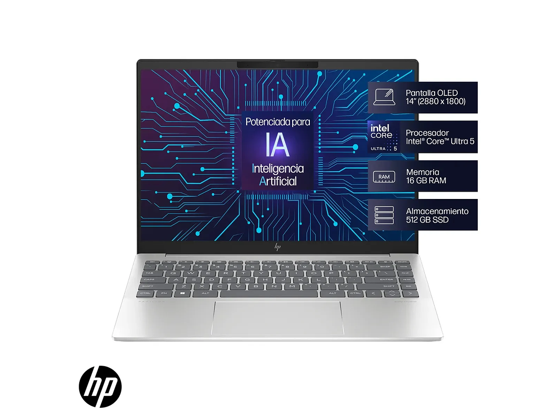 NOTEBOOK HP 14-EW1000LA INTEL CORE ULTRA 5 16GB RAM 512GB SSD 1