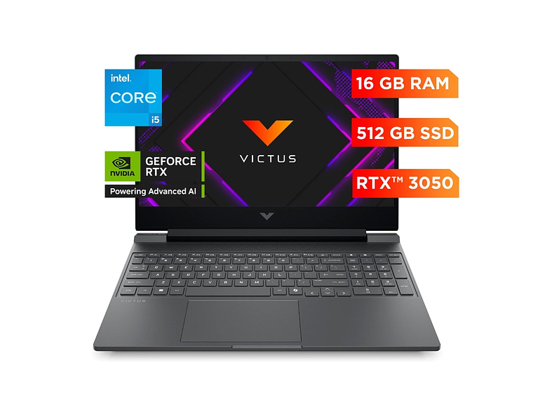 LAPTOP HP VICTUS15-FA2014LA INTEL CORE I5 16GB 512GB RTX3050 6