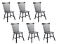 PACK 6 SILLA DE COMEDOR WINDSOR DE MADERA NEGRO - Miniatura 1