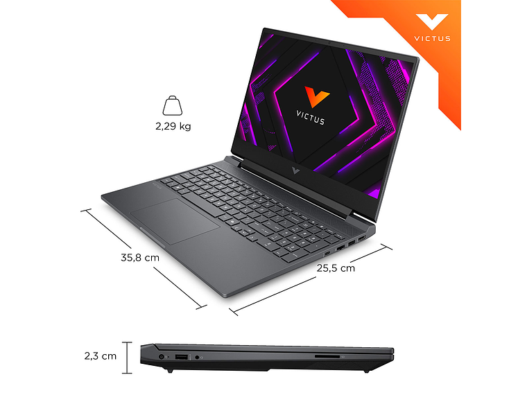 NOTEBOOK GAMER HP VICTUS 15-FA2014LA INTEL CORE I5 16GB RAM 512GB SSD NVIDIA RTX 3050 15.6” 6