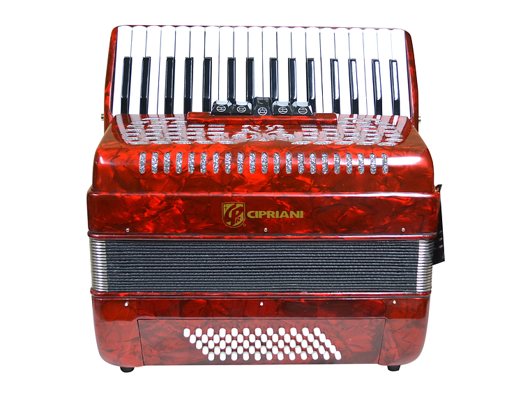 ACORDEÓN CIPRIANI 60 BAJOS 5 REGISTROS ROJA CPA-60-5RD 2