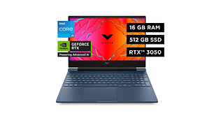 NOTEBOOK HP GAMER VICTUS 15-FA0022LA INTEL CORE I5 16GB RAM 512GB SSD RTX3050 4GB WINDOWS 11 HOME