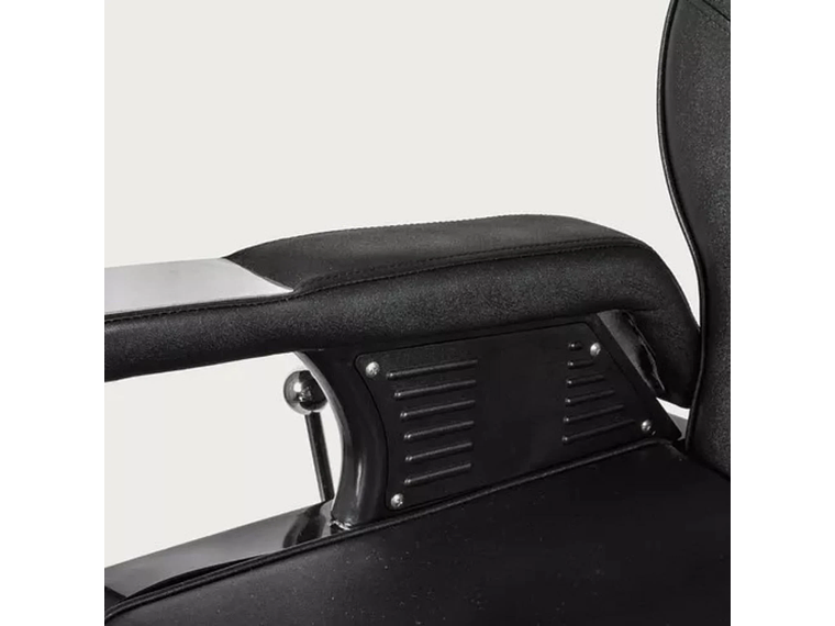 SILLA ACERO NEGRO BARBERIA PELUQUERIA PRO 2