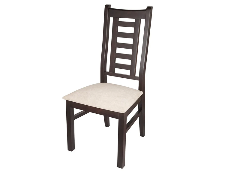 SILLAS ARTHOME PASCAL MADERA CHOCOLATE PACK 4 TAPIZ BEIGE JASPEADO 3