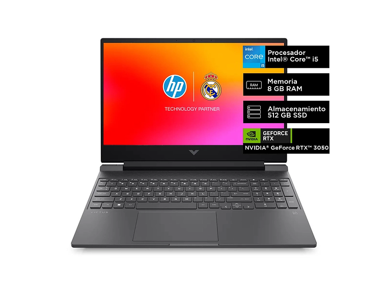 NOTEBOOK HP GAMER VICTUS 15-FA0025LA INTEL CORE I5 8GB RAM 512GB SSD RTX3050 4GB WINDOWS 11 HOME 1