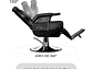 SILLA ACERO NEGRO BARBERIA PELUQUERIA PRO - Miniatura 6