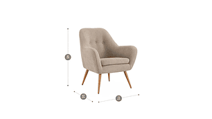 POLTRONA ROSEN BARTOLO 1 CUERPO TAUPE