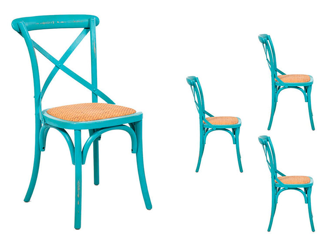 KIT 4 SILLAS SPAZZIO RETRO 2