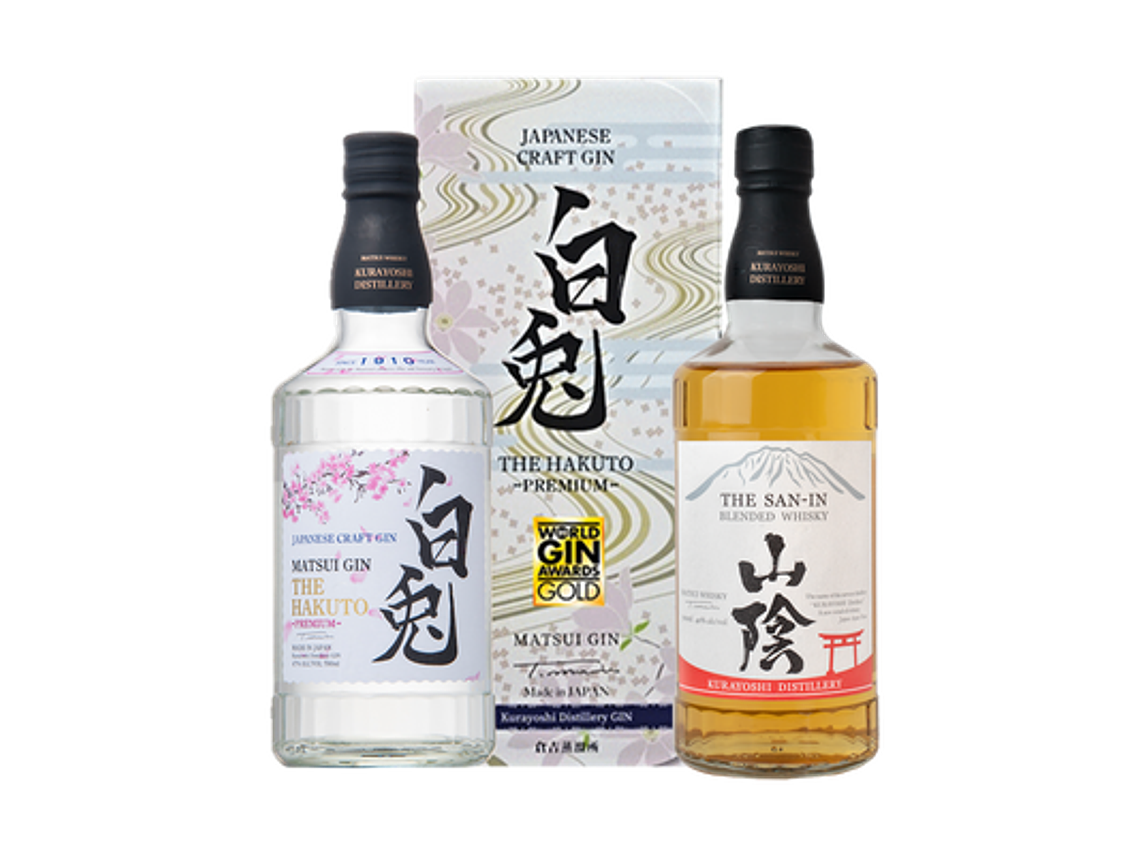 PACK GIN MATSUI BOTELLA VIDRIO 700 ML 2 UN JAPONÉS & WHISKY 1