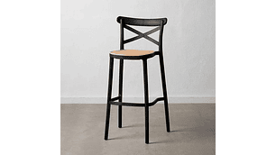 PACK 4 SILLAS DE BAR ARIZONA 75CM NEGRO