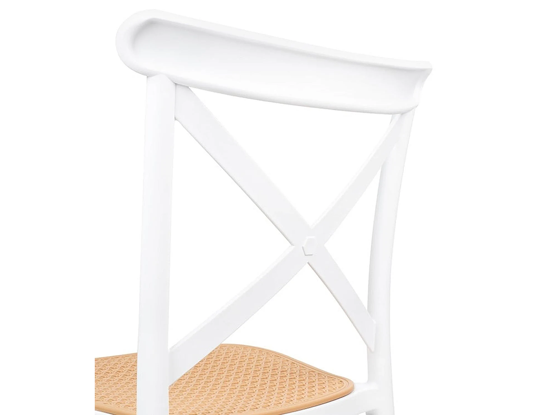 PACK 4 TABURETES BAR & TERRAZA VALENTINO 75 CM | BLANCO | EXTERIOR 5