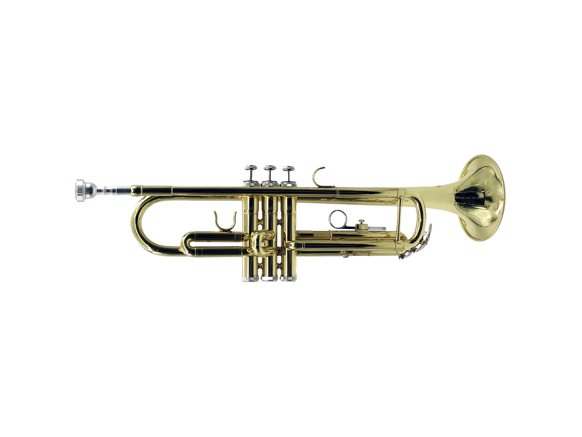 TROMPETA  EN DORADA CON ESTUCHE PS SI BEMOL 1