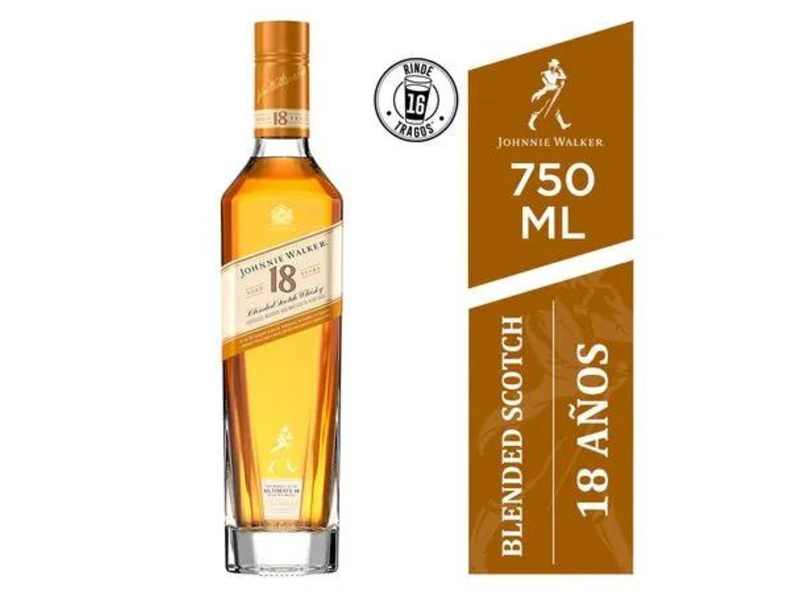 WHISKY JOHNNIE WALKER BOTELLA VIDRIO 750 CC 18 AÑOS 40° 1