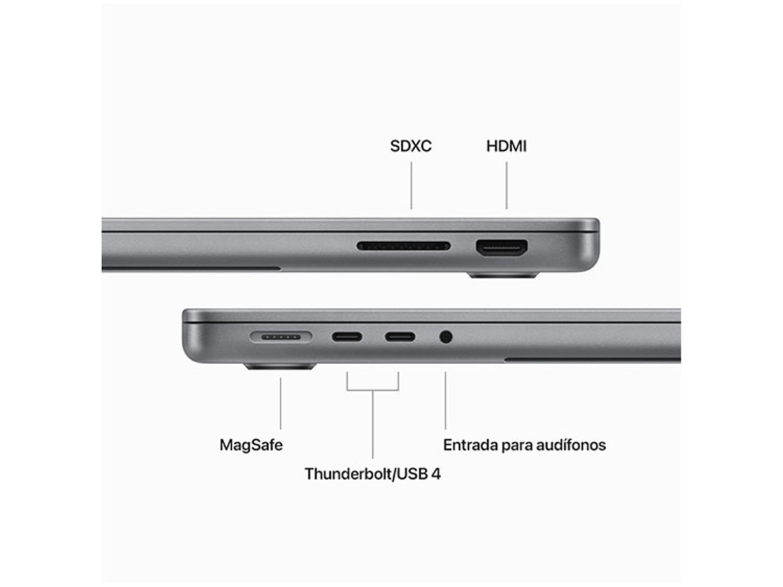 MACBOOK PRO M3 (CPU 8NUC Y GPU 10NUC) 8 GB RAM 1 TB SSD 14.2