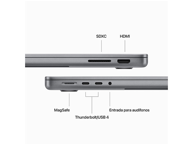 MACBOOK PRO M3 (CPU 8NUC Y GPU 10NUC) 8 GB RAM 1 TB SSD 14.2