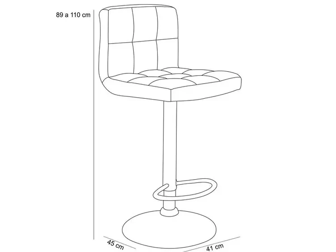 PACK HABITA2 NEGRO 4 SILLA DE BAR TIANA AJUSTABLE 2