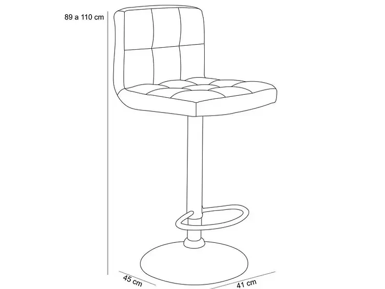 PACK HABITA2 NEGRO 4 SILLA DE BAR TIANA AJUSTABLE 2