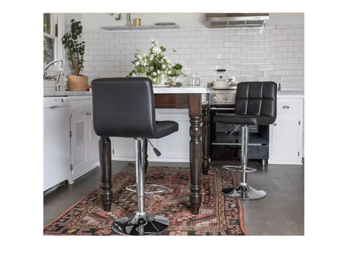 PACK HABITA2 NEGRO 4 SILLA DE BAR TIANA AJUSTABLE 4