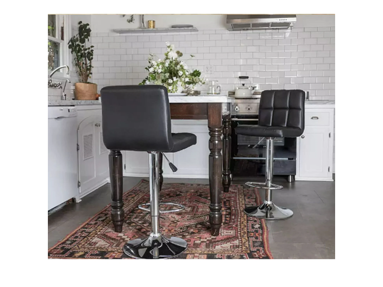 PACK HABITA2 NEGRO 4 SILLA DE BAR TIANA AJUSTABLE 4