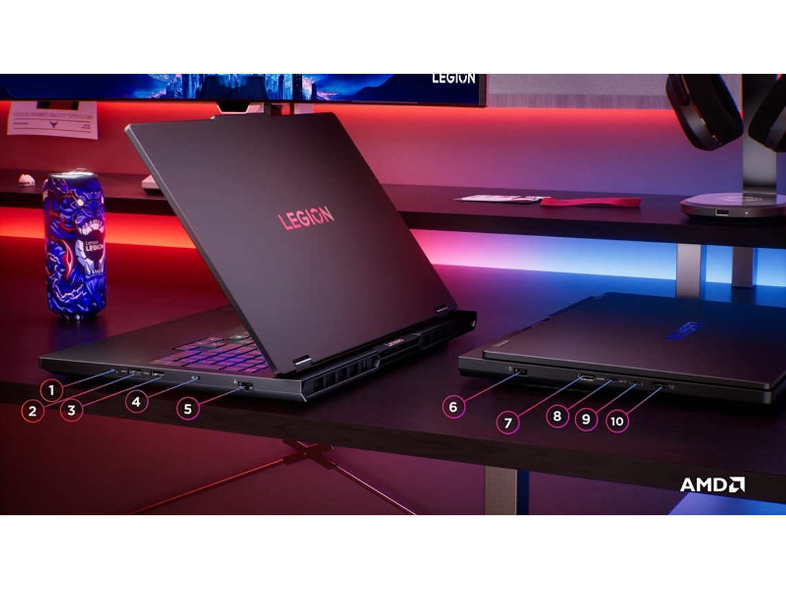 NOTEBOOK GAMER LEGION PRO 5 AMD RYZEN 7 32GB RAM 1TB SSD NVIDIA RTX 5060 16' WQXGA 6