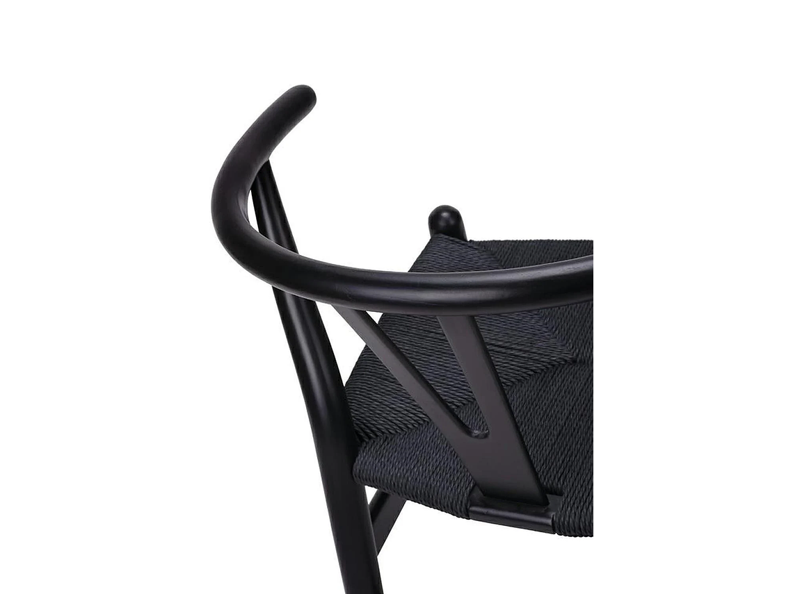 PACK PANDALINO NEGRO 2 SILLA WISHBONE NÓRDICA MADERA 4